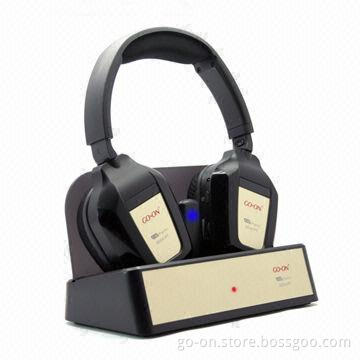 2.4G Wireless Headphones with Hi-Fi Dock for both PC and TV Use